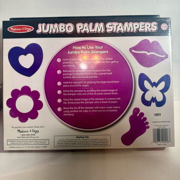NWT. Two Melissa & Doug Jumbo Palm Stamper kits. collection of jumbo stamps - Picture 9 of 13